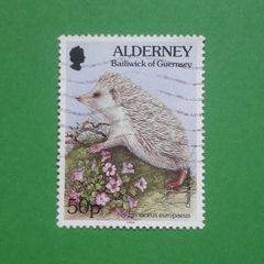 STAMP - Alderney - Hedgehog