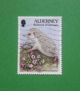 STAMP - Alderney - Hedgehog