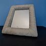 Vintage silk wrapped table mirror Image 2