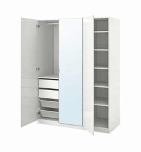 Great condition white 3 door wardrobe with mirror