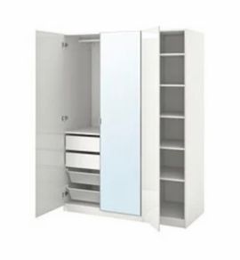 Great condition white 3 door wardrobe with mirror