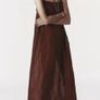 Reduced Zara Boho Rust Ramie & Cotton Crinkle Long Dress  Size XL UK 14 Image 5