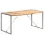 Dining Table 160x80x75 cm Solid Rough Mango Wood Image 5