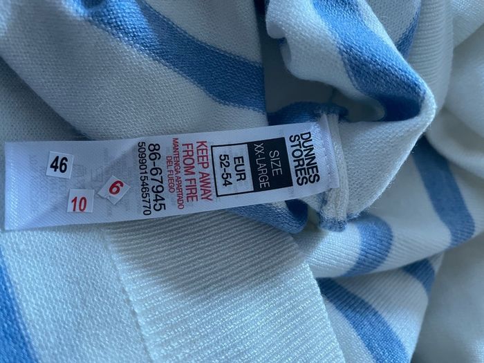 Ladies blue stripe crewneck plus size New