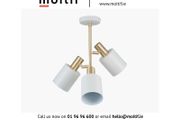 Indy 3 Bulbs Electrified Pendant Light - White/Brass