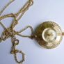 Vintage gold-plated Simca Antimagnetic Pendant Mechanical Watch W/necklace.(works well) Image 3