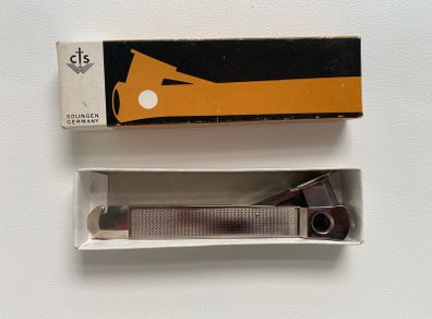 Vintage CTS Solingen Germany Silver Cigar Cutter