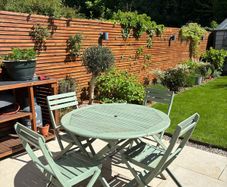 Outdoor dining table and chairs