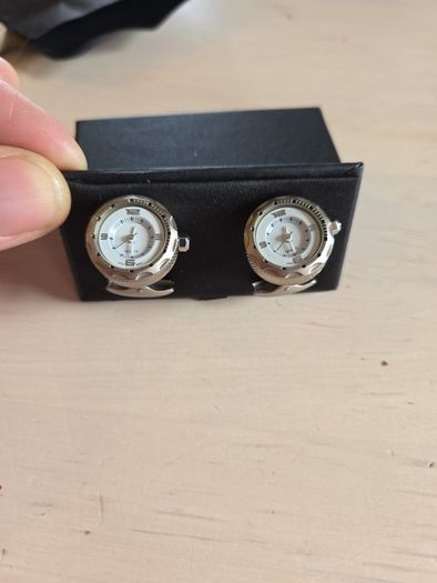 Jan Leslie steel watch cufflinks. huge price drop.  Reduced to sell
