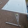glass top steel frame desk or bench Image 2