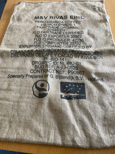coffee bean hession sacks