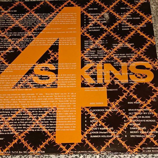 4 Skins, A few 4 Skins More Vol 2,  2 x LP Punk Oi Skinhead