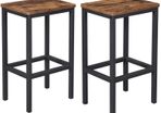 Set of 2 Bar Stools Kitchen Chairs Industrial - Free Delivery Nationwide