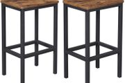 Set of 2 Bar Stools Kitchen Chairs Industrial - Free Delivery Nationwide