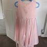 Girls Sleeveless Pink Satin Formal Party Dress Image 2