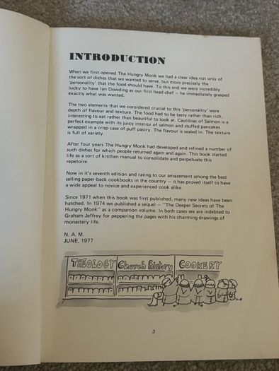 Vintage The Secrets of the Hungry Monk: A Cookery Book