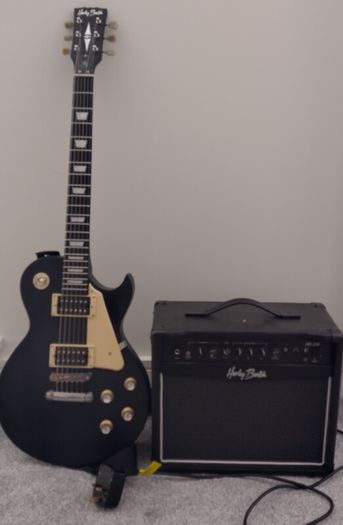 Harley Benton sc400 electric guitar with amp for sale