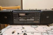 From 1993 Sony CFS-W310, sale as radio, 2 cassette not working, no motor.