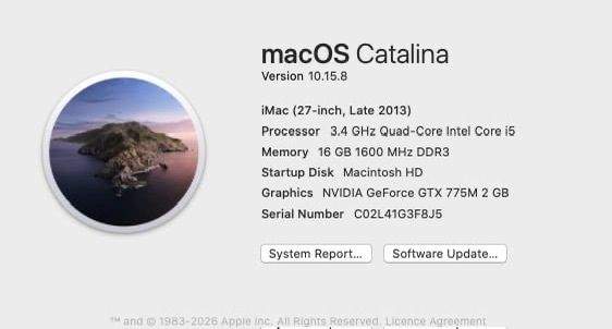 iMac 27 macOS Catalina