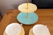 Wedgwood Polka Dot Bone China Tea Set