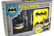 Batman Egg Cup and Toast Cutter Superhero Novelty Dark Knight Fun Breakfast Gift