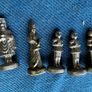 18 Vintage metal chess pieces Image 3