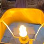 Vintage ebonized table lamp featuring an octagonal base, likely dating from the early 20th century. Image 9