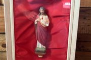 Holy statue of Jesus in boxed  frame