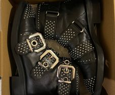 Black Zara Studded Ankle Boots