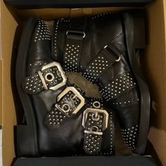 Black Zara Studded Ankle Boots
