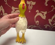 Rubber chicken. Pet toy