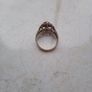 Garnet 9K gold ring with central diamond Image 3