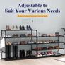 NEW SALE | 9-Tier Tall Shoe Rack for Closet - Shoe Organizer with Hook Rack, Large-Capacity of 36-45 Pairs, Metal Space-Saving Shoe Shelf for Entryway, Closet Image 3