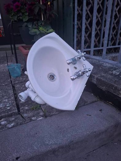 small corner sink