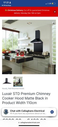 extractor hood brand new