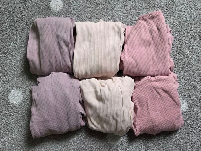 6 x Double zipper Footless Sleepsuits (18-24 months)