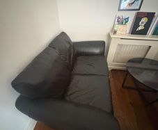 FREE  2 Seater Brown Leather Sofa