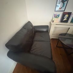 FREE  2 Seater Brown Leather Sofa