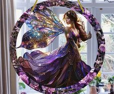 Purple Fairy House Decoration - nice gift + other designs available