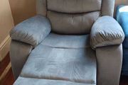 Single Chair Fabric Recliner Sofa - Grey