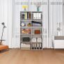 6-Tiers Portable Bookshelf with Fabric Cloth at Back, 10 Cube Closet Storage Organiser Bookcase, Living Room,Study Room,Bedroom (FREE POSTAGE) Image 5