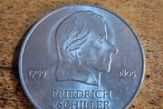 German Democratic Republic, Germany, 20 Mark 1972, Friedrich von Schiller- free standard postage