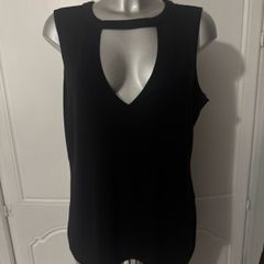 Forever 21 Plus size black V-neck top size UK20/22 EU48/50 Postage included