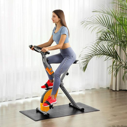 X Bike, Exercise Bike, Fitness Bike, Foldable Fitness Bike, 8 Magnetic Resistance Settings, Floor Mat, Pulse Measurement, Mobile Phone Holder, Load Capacity 100 kg