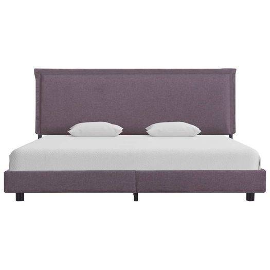 Bed Frame Taupe Fabric 150x200 cm