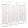 6-Panel Room Divider Cream 210x165 cm Fabric Image 2