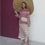 Zara Bloggers Insta Famous Pink Geometric Print Long Dress  Size XL UK 14 Image 4