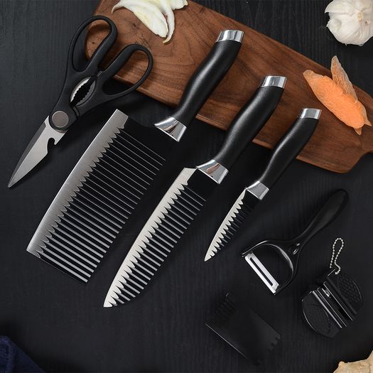 Black Blade Knives Set Gift Box 7 pcs