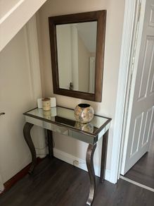 Console table and mirror