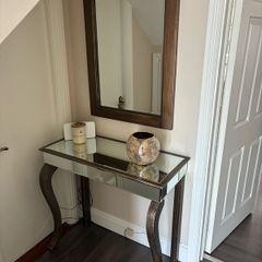 Console table and mirror
